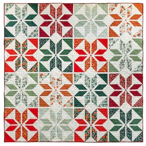 Holiday Party Quilt Pattern PDF Download - Fat Quarter Friendly Quilt with Video Tutorials for Queen, Twin, Throw, and Baby Sizes