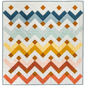Thrive Quilt Pattern PDF Download - Fat Quarter Friendly Beginner Quilt with Video Tutorials for King, Quilt, Twin, Throw and Baby Sizes