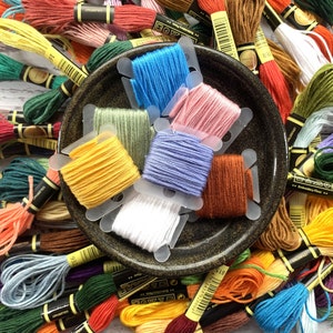 CXC Embroidery Thread - 6-Stranded Cotton Needlepoint Floss - DMC Art. 117 Compatible - DIY Craft Stitching - 447 Colors