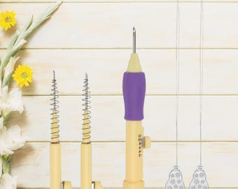 Adjustable Punch Needle Tool Kit – 3 Needle Sizes + Threaders