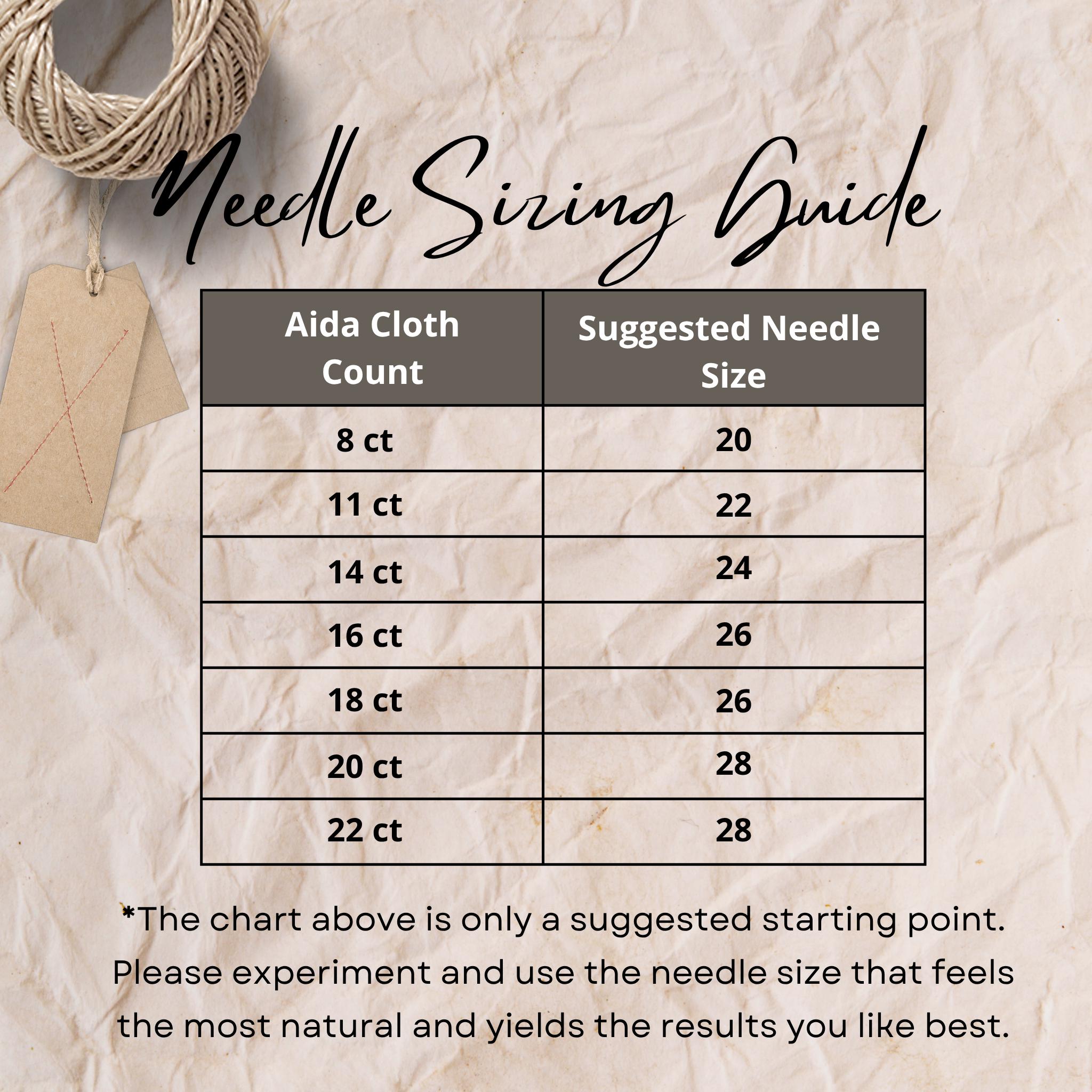 Stainless Steel Cross Stitch Needles - Size 22, 24, 26 | Tapestry