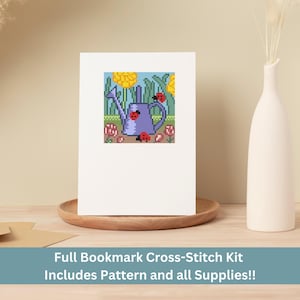 Kit gieter en lieveheersbeestjes kruissteek | Complete doe-het-zelf-borduurset