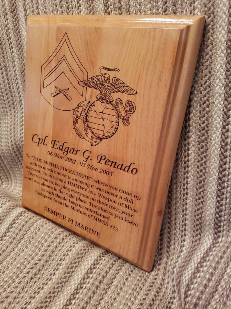Custom Military Plaques Military Air Force Navy Marine Etsy