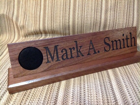 Custom Military Desk Nameplate 15 Inch Solid Walnut Wood Etsy