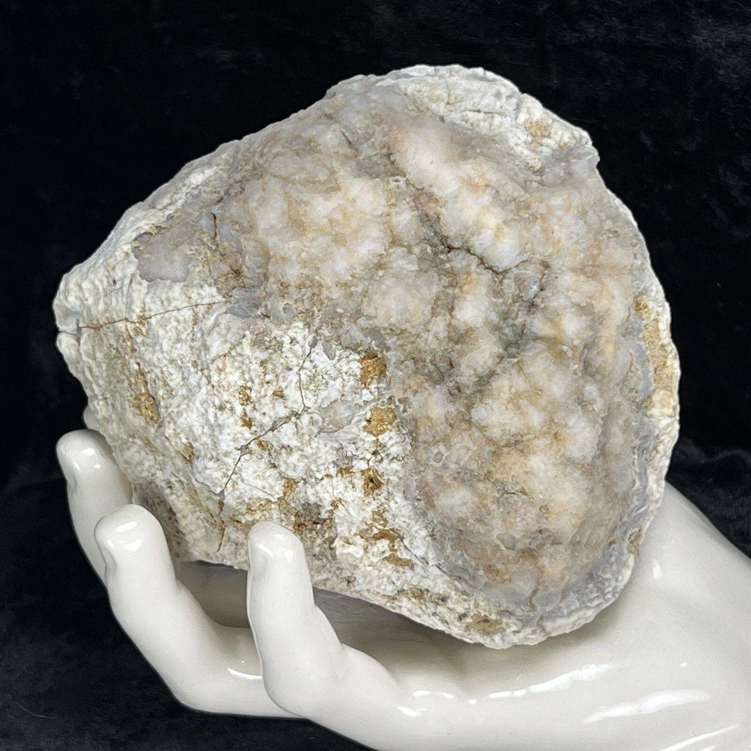 Quartz Rattler Unopened Geode 4-3/4 Whole Rattler Natural Crystal Quartz Uncut Break ...