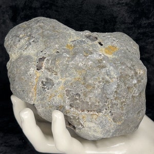 5-3/4&quot; Uncut Geode Agate Crystal Chalcedony Quartz Cluster Lapidary Unopened Rough 2.12Lb