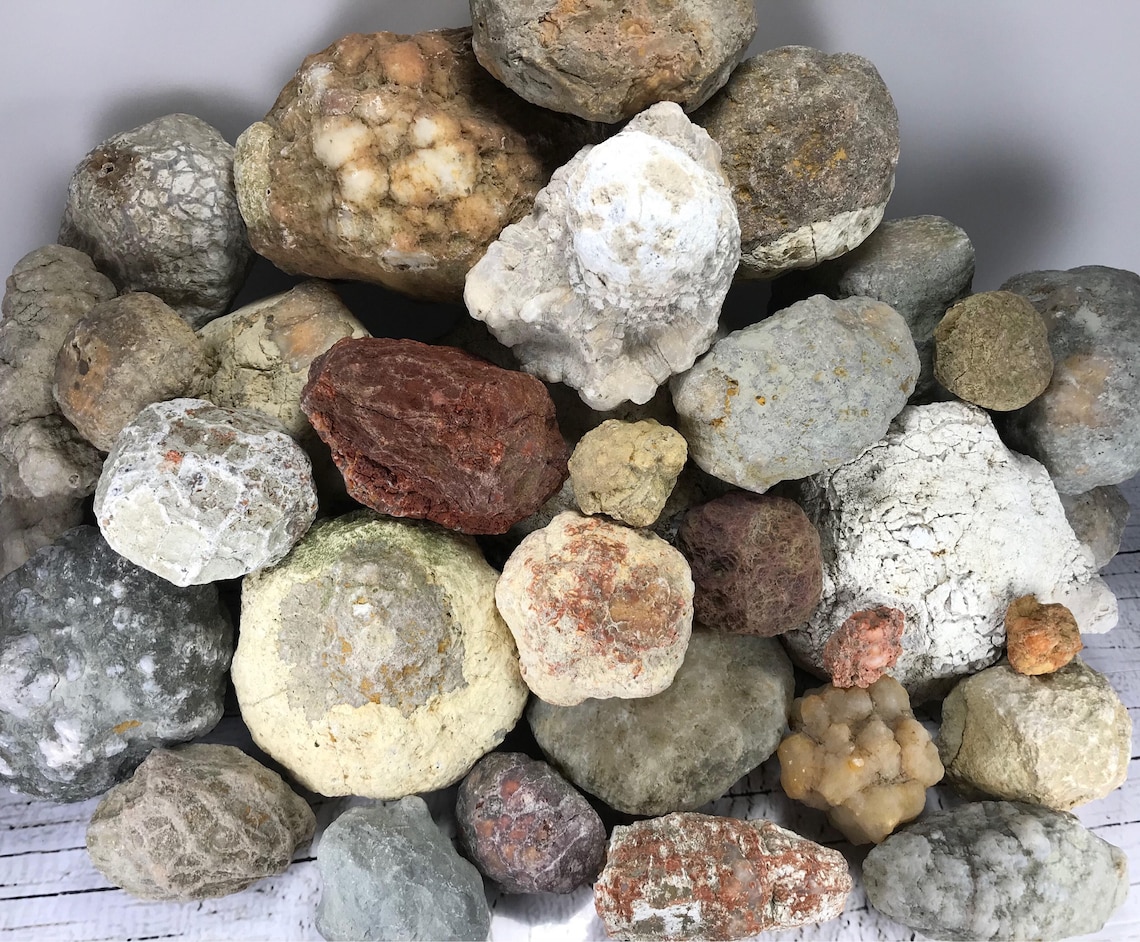 Unopened Geodes Large Mixed Variety Box Natural Raw Quartz Cut Etsy
