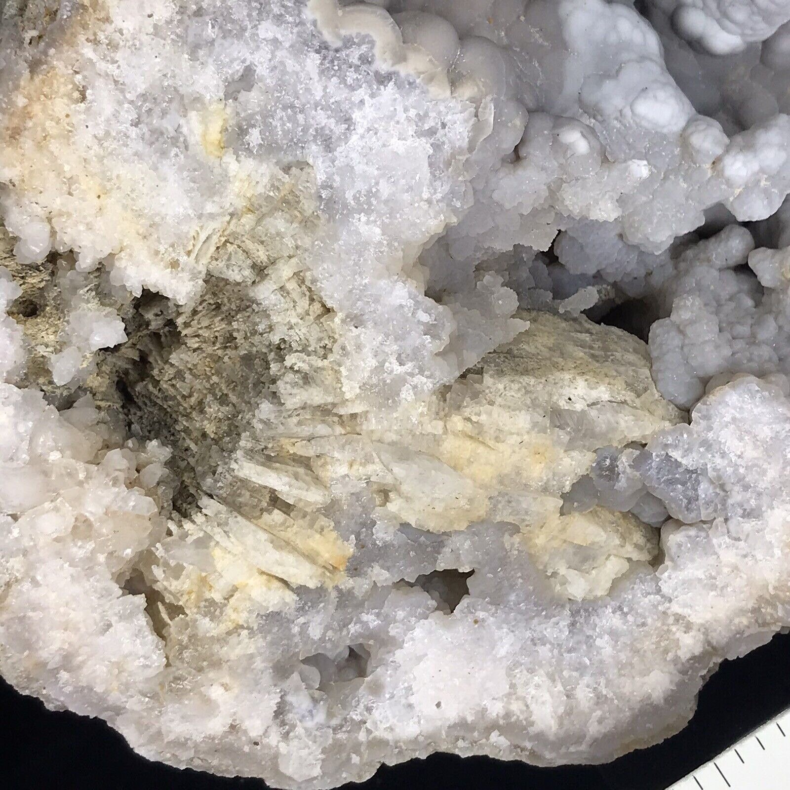 5.5” Blue Grey Botryoidal Chalcedony Crystal Geode Quartz