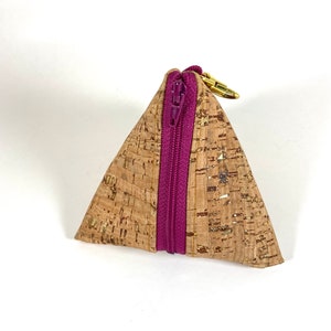 Small Pouch | Triangle Pouch | Coin Purse | Cork Pouch | Natural Cork