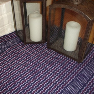 hand made rag rug - rag rug runners - Hand woven rag rug