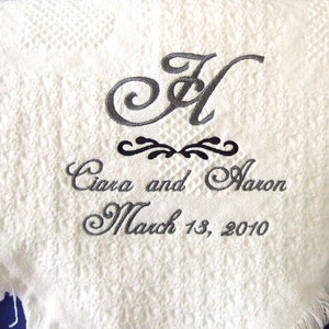 Personalized  wedding blanket with monogram, scroll, bride and groom gift, wedding gift, wedding throw, bride gift, wedding memory
