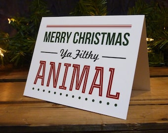 Vacaciones de Navidad tarjetas de felicitación, tarjeta de Navidad divertida,