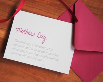 Las madres, día, tarjeta de día de madres divertido, regalo del día de las madres.