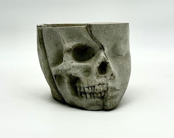 Serenity Skull concrete planter