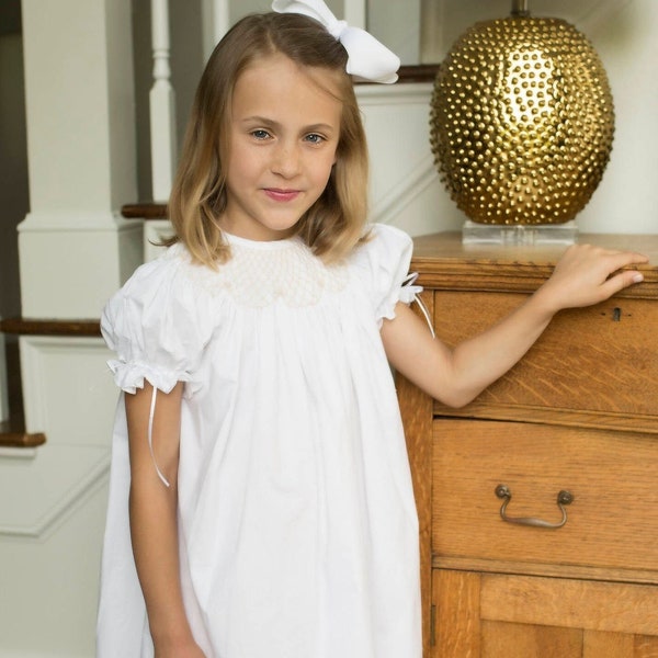 White Flower Girl Dress Etsy