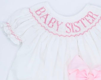 Baby Sister Smocked Bishop Dress