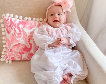 newborn smocked dress
