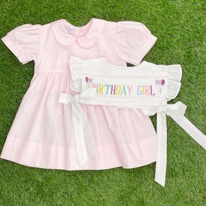 Birthday Smocked Dress with Removable Top. Two Dresses in One! Heirloom, Vintage, Birthday girl dress 428 *G