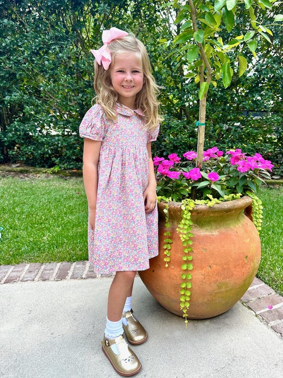 Smocked Big Sister Dress in Floral With Removable Top. Two Dresses in One! Gender Reveal, Baby Brother, Baby Sister 647 *E