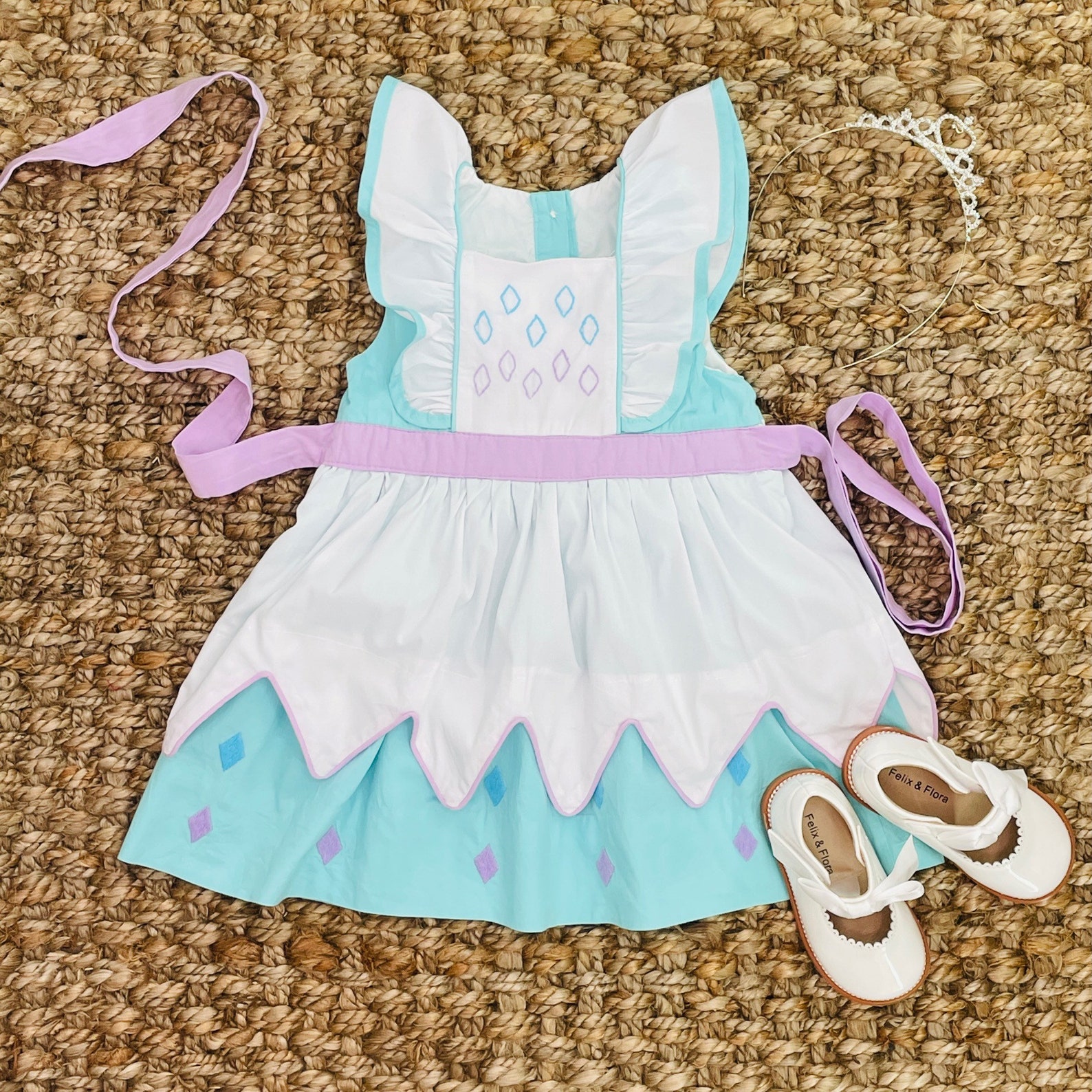 Princess Dress - Elsa Frozen Inspired With Hand Embroidered Design ...