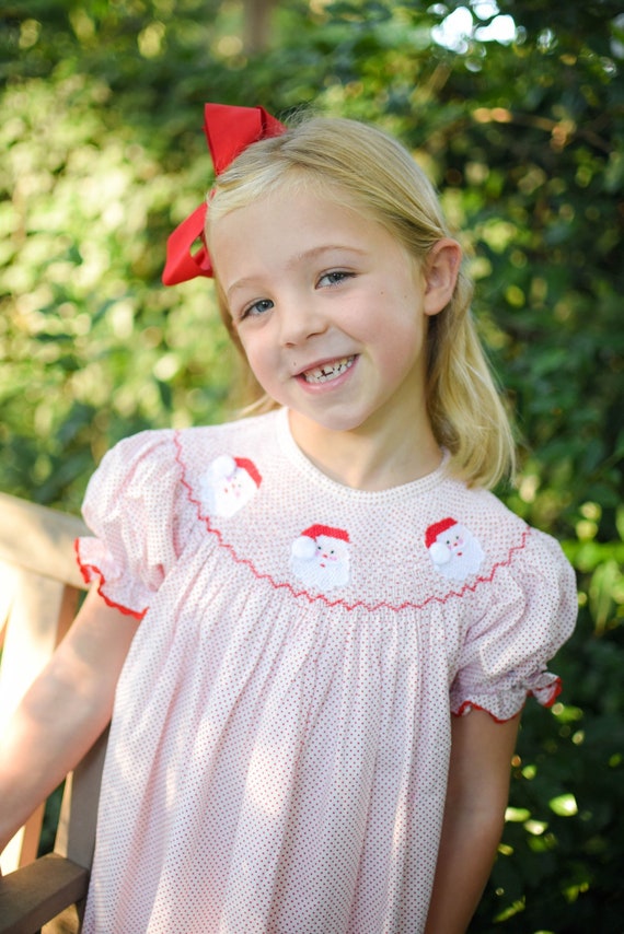 smocked christmas dress