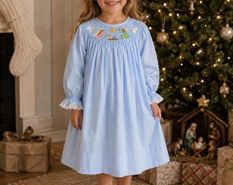 long sleeve smocked christmas dresses Nativity Dress in Light Blue PRADA SS 09 Size linen dress for men Maxi dress making laundry simple for Color:VICTORIAN LILAC