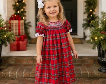 Christmas Smocked Dress