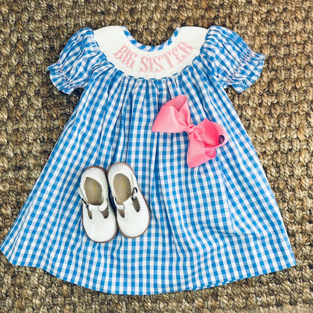 Big Sister Smocked Dress - Blue main image 0