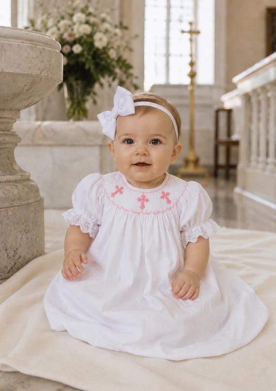 smocked cross dress Bishop Smocked Cross Bishop Dress -