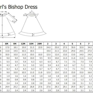 Robe croisée à smocks blanche avec croix roses - baptême, baptême, bébé fille, robe ancienne, demoiselle d'honneur, style Bishop 128 * G image 10