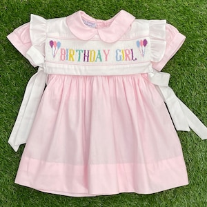 Birthday Smocked Dress with Removable Top. Two Dresses in One! Heirloom, Vintage, Birthday girl dress 428 *G