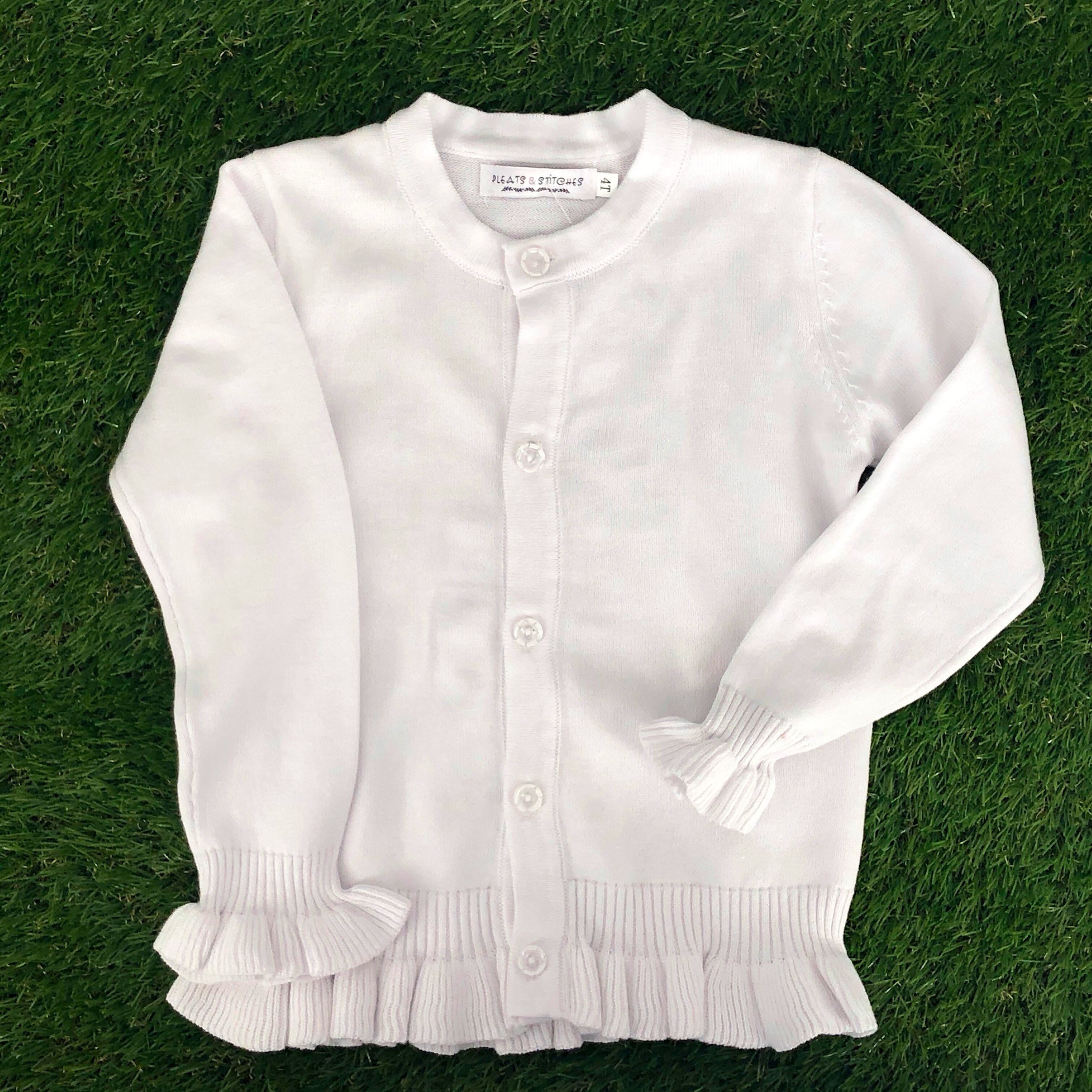 4t top white cardigan