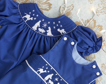 Nativity smocked cheap dress