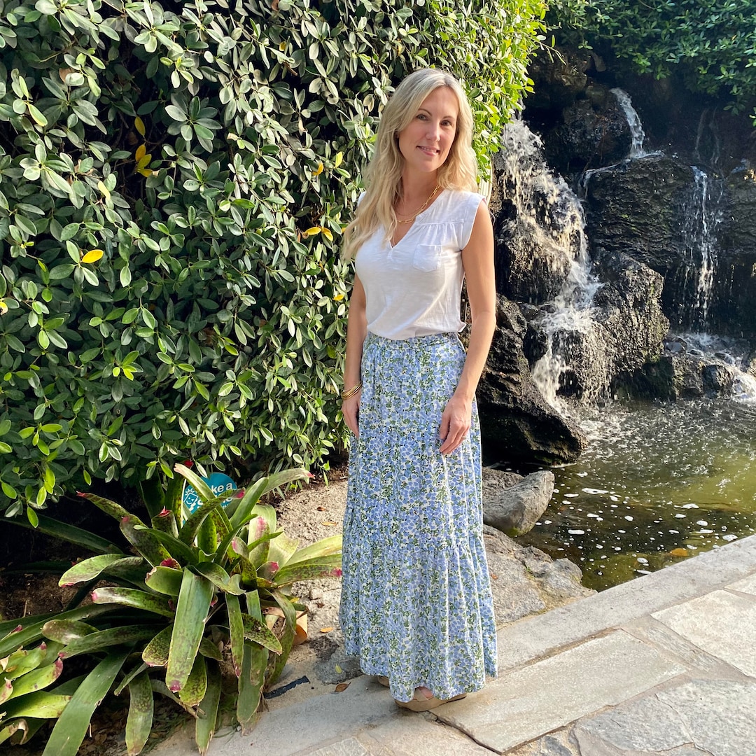 Floral Maxi Skirt in Hydrangea Print - Matching Mommy & Me Outfit