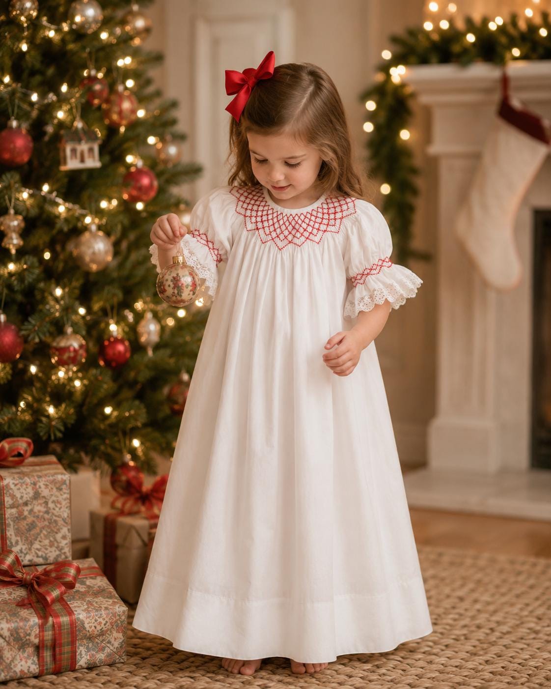 my first christmas dresses Shop Little Girls Christmas Edit SIZE 8 Great Personalized Gifts for white shower dress The Sleeves Style:Winter Fur Sleeves midi womens dresses
