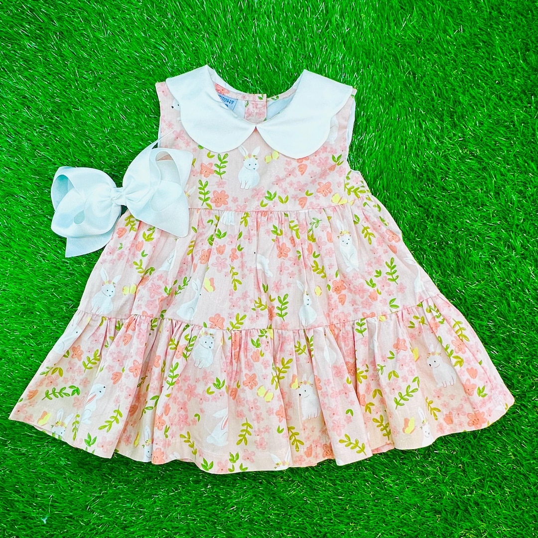 Easter Print Dress with Headband