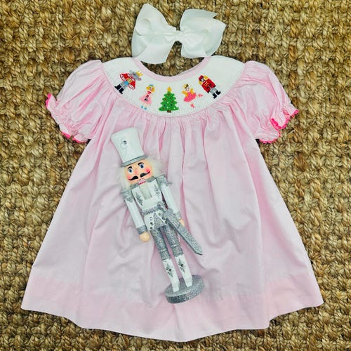 smocked nativity christmas dress Christmas Nativity Smocked Dress in Darker Blue
