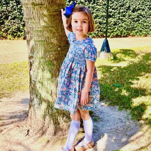 princess charlotte style dresses Friki Wings Dress in Blue Liberty Betsy Ann G - Princess Charlotte Dresses