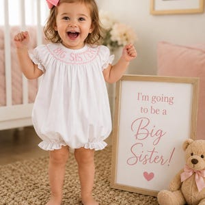 matching sister dresses Big and Baby Sister puff sleeves Color:Dusty/Blue Big sister x-markdown-pc:30 The Drop Waist Shirt