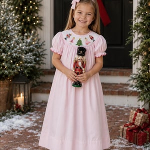pink dress white christmas which I made in