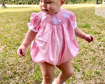 Girls smocked easter best sale dress