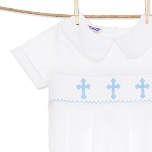 Boy's Poplin Crosses Bubble - White main image 1