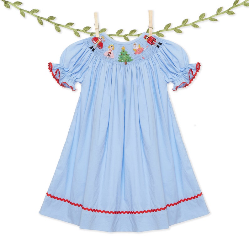 Nutcracker Christmas Smocked Dress Etsy