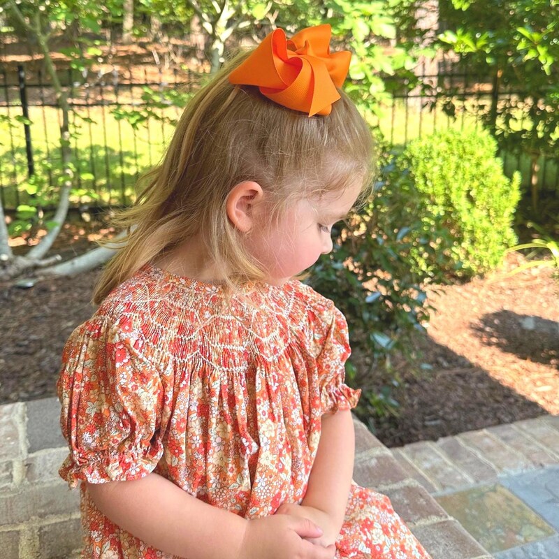 Arabella French Blue Floral Smocked Bishop main image 0