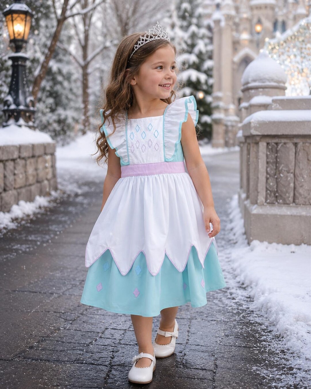 Princess Dress - Elsa Frozen Inspired With Hand Embroidered Design ...