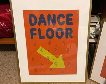 Dance Floor original A3 screen print (un framed)