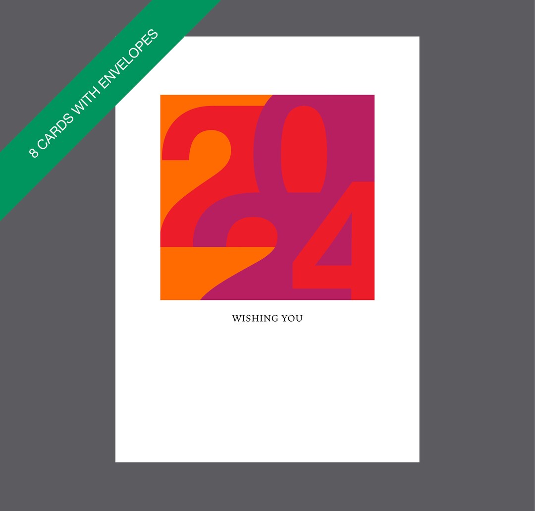 Boxed New Year Cards, Unique New Year Cards, Happy New Year Cards, 2024