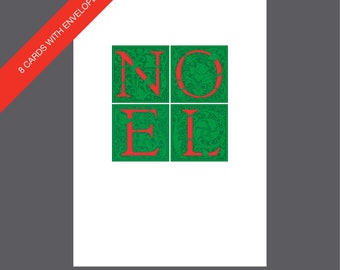 Cartes de Noël en boîte, Cartes de Noël élégantes, Cartes de Noël modernes, Message de Noel, Cartes typographiques