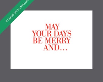 Unique Christmas Cards, Boxed Christmas Cards, Clever Holiday Cards, Modern Holiday Cards, Merry & Bright Holiday Cards, Elegant Cards