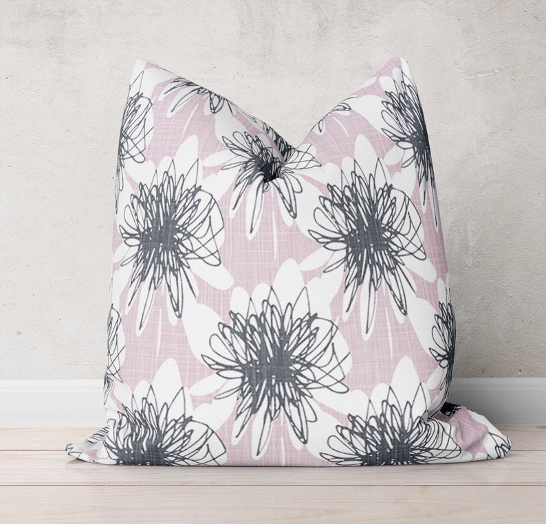 Decorative Pillow Purple Throw Pillows Floral Pillow Cover Etsy